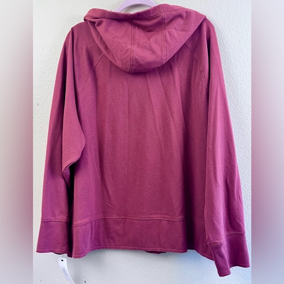 Calvin Klein Performance Rust Color Knit Hoodie Top NWT - Picture 3 of 6